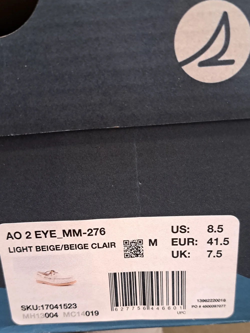 Sperry Authentic Original™ 2-Eye Boat Shoe - Color: Light Beige - Size: Men 8.5
